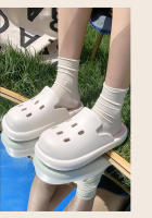 Zapatillas De Mujer Para Verano 2024 Con Suela Gruesa Y Agujero Muller Zapatos De Exterior Oficina Sandalias Mitad Pares Para Playa - details 12