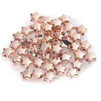 100pcs Cuentas Redondas De Estrella 4mm 5mm 6mm En Oro Y Plata Para Fabricación De Joyas Accesorios DIY Espaciadores Libres - details 7