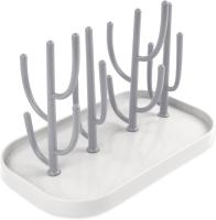 Estante para Secar Biberones de Bebés - Secador Desmontable with Portabotellas para Tetinas de Vidrio (Gris) - details 0