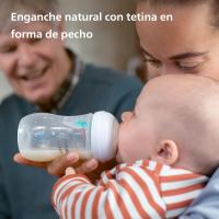 Philips Avent Set Pack 4 Biberones con Sistema AirFree (2 Biberones 125ml + 2 Biberones 260ml), Regalo para Recién Nacidos, Enganche Natural, sin BPA, Reduce los Cólicos, Chupete Ultra Soft y Escobilla, de 0-12 Meses - details 3