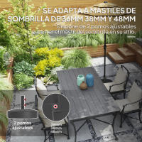 Outsunny Base para Sombrilla Redonda Soporte para Parasol Pie para Sombrilla Rellenable con Agua 25L o Arena 30kg para Jardín Terraza Negro - details 0