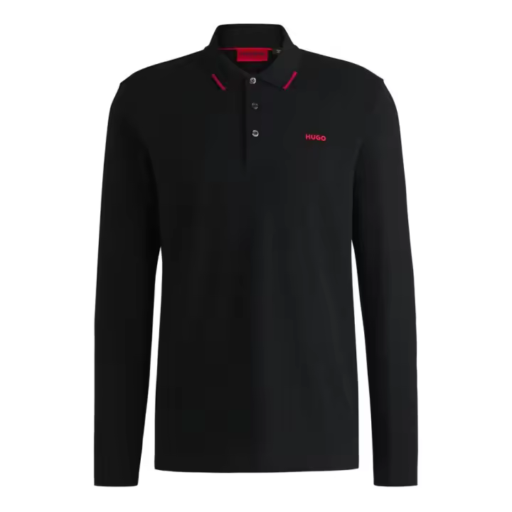 Ropa hombre Polos Hugo Polo Derrikos 10269326 Negro - 1