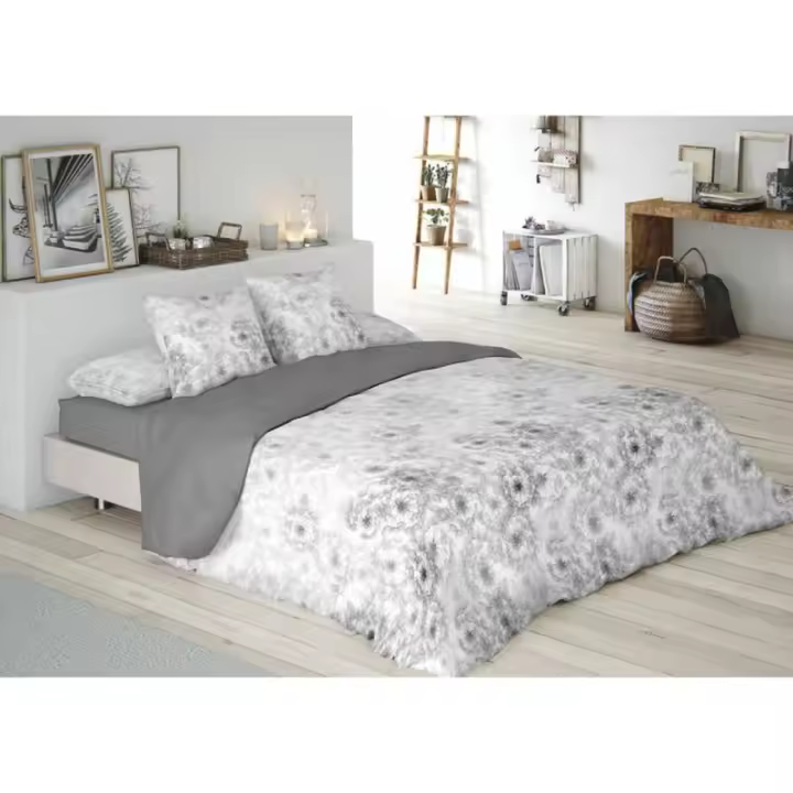 Pierre Cardin - Juego de funda nórdica Pierre Cardin JEWEL Gris Cama de 150 3 Piezas - 1