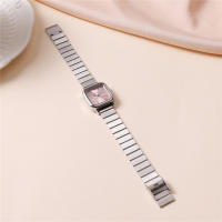 Reloj De Pulsera De Mujer Simple Cuadrado Dial Acero Vestido De Moda Y Casual Resistente Al Agua Displays De Numeración Romana - details 10