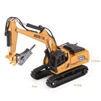 Huina 1811 Camión Excavadora De Aleación De Metal 1:60 Modelo De Coche De Simulación De Vehículo De Maniobras Para Niños Juguetes De Ingeniería - details 2