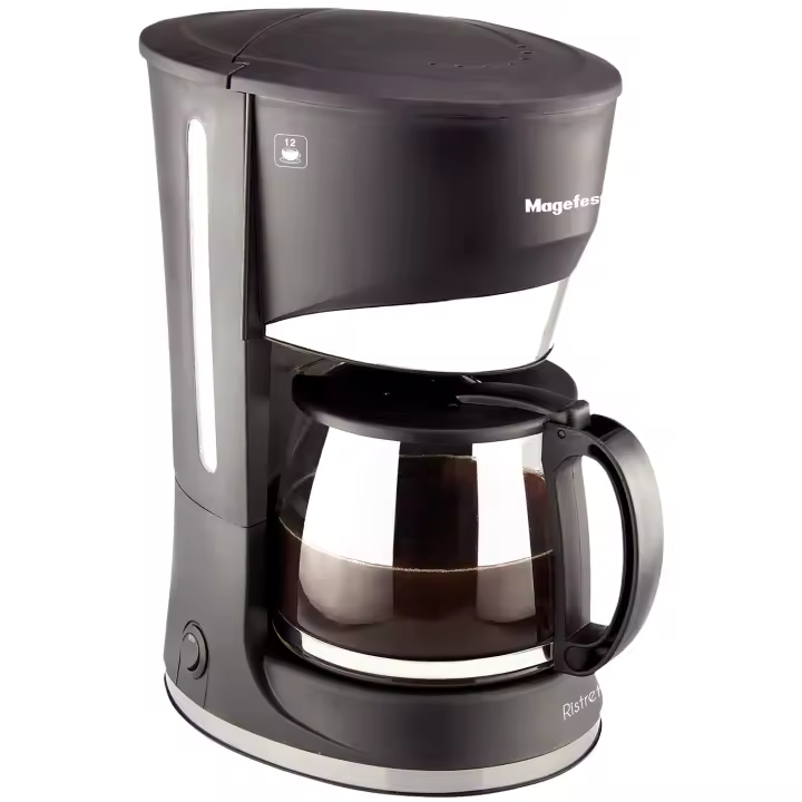 Magefesa Ristretto 1200 - Cafetera Eléctrica de 12 Tazas, 800W, Sistema Anti-goteo, Filtro Extraíble, Indicador Nivel de Agua, Café, Bebida Caliente - 1
