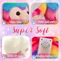 Muñeco De Peluche De 26cm Con Luz LED Y Arcoíris Para Niñas Animal De Peluche Con Luz Que Canta Y Se Puede Dormir Regalo Para Niñas - details 6