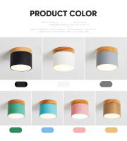 Lámpara De Techo Sólida De Madera Para Entrada Baño Cocina Sala De Estar Iluminación LED Superficie Montada Moderna - details 1