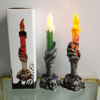 Luz De Vela LED Para Decoración De Halloween Calavera Y Fantasma Luz Hollow Para Fiesta Y Decoración Del Hogar - details 3
