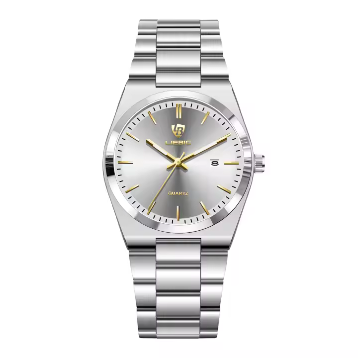 Reloj De Negocios LIEBIG De Lujo Con Cuarzo Japonés Resistente Al Agua Para Hombre Calendario Reloj De Pulsera De Acero Inoxidable Movimiento Japonés De Cuarzo Calendario - 1