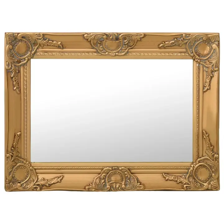 vidaXL Espejo de pared estilo barroco dorado 60x40 cm - 1