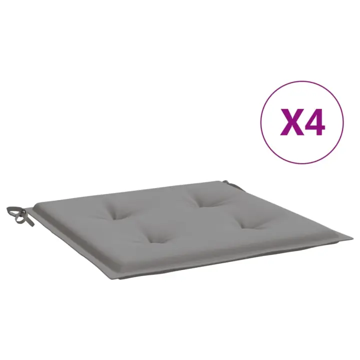 Zapatos de Silla de Jardín 4 UDS lienzo Oxford gris 50x50x3 cm - 1