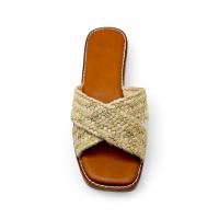 Calzados soraia, Sandalias Planas de Mujer con Tiras Cruzadas de Yute, Diseño Artesanal Estilo Boho, Suela Flexible y Cómoda, Sandalia Abierta de Verano para Playa, Paseo o Uso Diario Playa Playa - details 2
