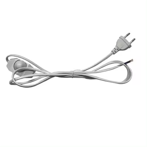 CABLEPELADO Cable alimentación con regulador Intensidad Tipo C CEE7 | Sección 0.75mm² | HO3VVH2-F | Apto para enchufes, regletas, Fuentes de alimentación, portalamparas | Blanco | 1.80 Metros - 1