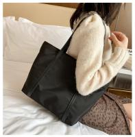 Bolso De Hombro Para Mujer De Gran Capacidad Con Manija Oxford Y Cierre De Cremallera Estilo Casual Color Sólido Bolso De Compras Para La Calle - details 8