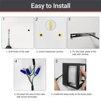 Lámpara De Pared Inteligente WIFI LED Exterior 20W 2700K-6500K Impermeable RGBICW Control Por Voz Compatible Con Alexa Google - details 5