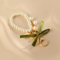 Llavero De Mujer Con Flor De Valenciano Verde PU Cuero Accesorio Para Coche Regalo De San Valentín Llavero De 1 Pieza - details 4