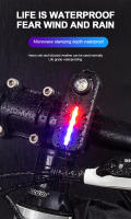 Luz Trasera De Bicicleta LED Recargable Roja Y Azul Con Clip Para Hombro Luz Policial Seguridad Advertencia Con Fuente De Alimentación USB - details 10