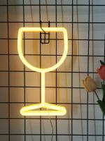 Lámpara De Pared LED Neón Con Luz De Vino paraGirls Habitación Club Boda Cumpleaños Fiesta Decoración De La Sala De Estar Alimentada Por USB O Batería - details 0