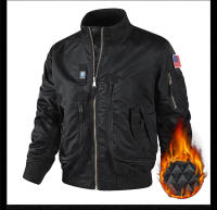 Chaqueta De Piloto MA-1 Para Hombre Estilo Militar Con Estampado De Camuflaje Chaqueta De Béisbol Gruesa De Algodón Para Otoño E Invierno Cierre De Cremallera - details 15