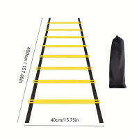 Cordón De Agilidad Ajustable De Nylon 3M 4M 6M Para Fitness Y Fútbol Equipo De Entrenamiento Con Ladder De Salto En Color Amarillo Y Negro - details 4