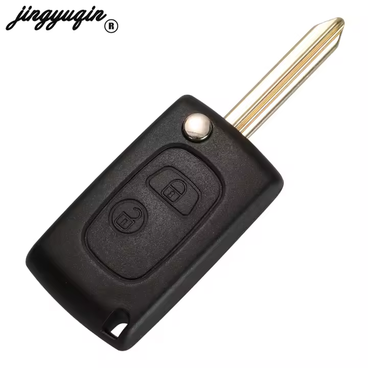 Carcasa De Llave Remoto Jingyuqin Para Peugeot Partner Saxo Xsara Picasso Berlingo Expert Boxer Con SX9 Hoja No Cortada 2 Botones - 1
