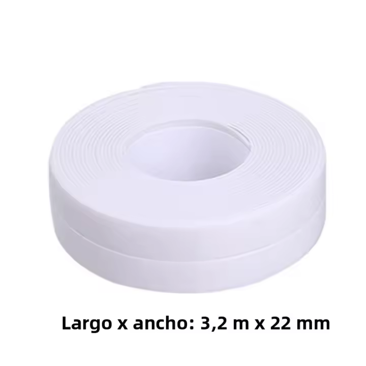 Cinta De Sellado De Baño Y Cocina PVC Autoadhesiva Para Muro Y Tubería Resistente Al Agua Para Ducha Y Azulejos - 1