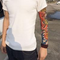1Pcs Protección Solar Deportiva Para Hombres Manguitos De Brazo Con Estampado De Flores Y Tatuajes Cubierta Para Baloncesto Y Exterior - details 7