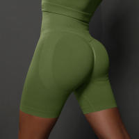 Shorts De Yoga Para Mujer Deporte Cortas De Cintura Alta Sin Costuras Para Gimnasio Y Ciclismo Elevador De Glúteos Fitness - details 34