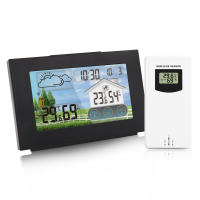 Multifunctional Wireless Weather Station Forecaster Indoor Outdoor Thermometer Hygrometer with Sensor Color Screen Alarm Clock - details 23