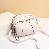 Bolso De Hombro Crossbody Para Mujer En PU Suave Con Cierre De Cremallera Y Detalles De Acero Inoxidable Estilo Fashion Solid Color - details 1