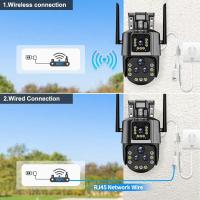 Cámara IP WiFi con Triple lente de 15MP, Zoom 4X, cámara de seguridad inalámbrica para exteriores, protección de seguridad inteligente, cámaras de vigilancia CCTV PTZ - details 10