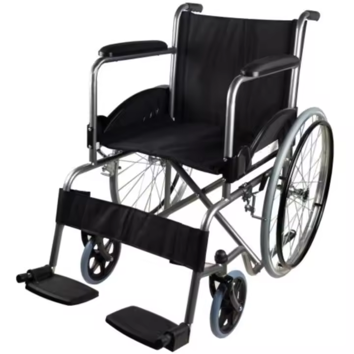 Silla de ruedas plegable Clinicalfy Valencia Ligera Resistente Ruedas grandes Acero Autopropulsable Ortopédica - 1