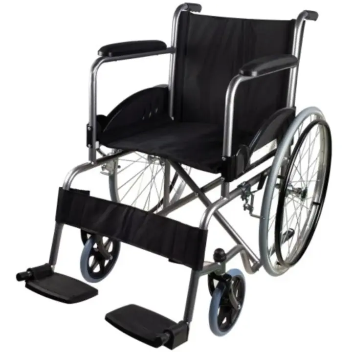 Silla de ruedas plegable Clinicalfy Valencia Ligera Resistente Ruedas grandes Acero Autopropulsable Ortopédica - 1