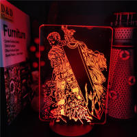 Lámpara LED 3D De Acrílico Berserk Guts Ilusión Anime Luz Nocturna Colorida USB Para Decoración De Habitación Infantil Regalos De Manga - details 7