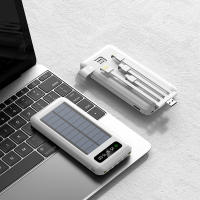 Banco de energía solar de 20000 mAh, cargador portátil, gran capacidad, 4 cables integrados, compatible con todos los teléfonos inteligentes y dispositivos USB. - details 3