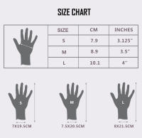 GOBYGO Guantes De Fitness Antideslizantes Mitad De Dedo Fibra De Cobre Compresión Para Enfermería Deporte Al Aire Libre Conducción Ciclismo Pesca Talla S/M/L/XL Negro - details 2
