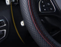 SEAMETAL Funda Para Volante De Microfibra Cuero Universal Tamaño 37-39CM Antideslizante Transpirable Protector Para Coche Negro Rojo Azul - details 3
