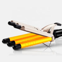 Estilizador De Pelo Ondulado Profesional LCD Para Salon Tourmaline 5 Barbies Rizador De Pelo Dual Voltaje Curling Iron - details 2