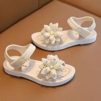 Sandalias De Tobillo Abierto Para Niñas Con Decoración De Flor En Color Sólido Transpirables Y Ligeras Para Uso Interior Exterior Playa - details 7