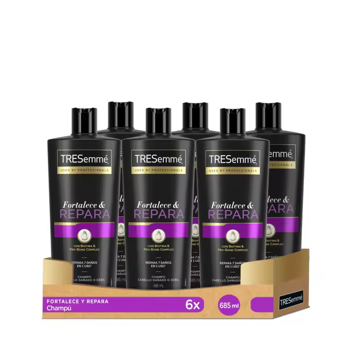 TRESemmé Champú Fortalece y Repara 685ml - Pack de 6 - 1