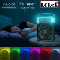 Lolek Ventilador de Mesa con Humidificador y Luces Led 600ml de Capacidad de Agua con Conector Tipo C Cable Incorporado - details 1