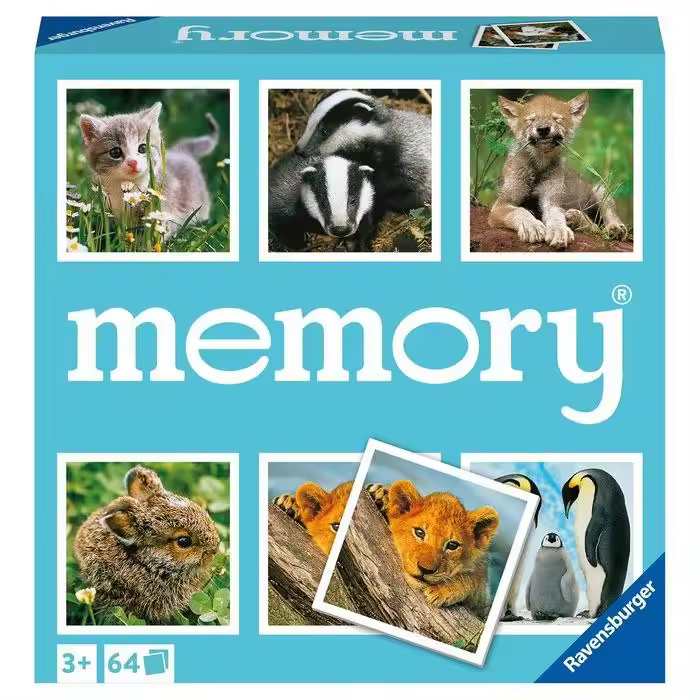 RAVENSBURGER JUEGO MEMORY - ANIMAL BABIES MEMORY 19x19x4 Cms. - 1
