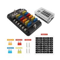 Soporte De Fusible Para Coche Barco Con Bloque De Fusible De 12 Maneras Y Indicador De Advertencia Panel De Distribución De Energía 12V~24V - details 5