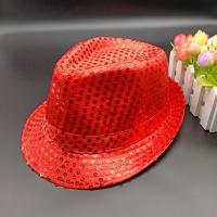 Gorro De Jazz Para Hombres Y Mujeres Decorado Con Lentejuelas Para Performance En Escenario Fiesta Y Vacaciones Material De Poliéster - details 10