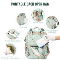 Mochila De Diaper Grande Capacidad Multifuncional Bolsa De Bebé Impermeable Moda Para Mamá Viaje Nappy Bags Bolsa De Amamantamiento - details 4