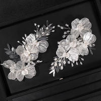 Diadema De Boda Para Mujer Con Flores Y Perlas Accesorios De Cabello Para Novia Fiesta Complemento De Joyería De Cabeza Para Damas De Honor Tiara De Moda - details 2