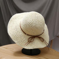 Sombrero De Playa Para Mujer Verano Protección UV Algodón Y Paja Tejida Amplio Para Aventuras Al Aire Libre Y Costeras - details 5
