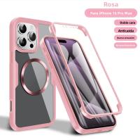 Estuche De Silicona Transparente Magnético De Lujo Para iPhone Con Protección Total Frontal+Retrogradamente Magsafe Antichoque Y Antisuciedad - details 8