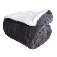 Manta Gruesa de Sofá y Cama Corazones en Color Gris Oscuro – Sedalina Suave con Sherpa, Calidez Garantizada- Mercatienda - details 3